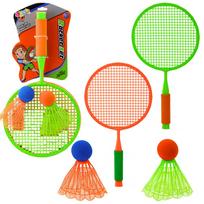 Badmintono rinkinys vaikams – 2 raketės + 2 kamuoliukai‑plunksnelės