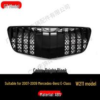GT Style Front Bumper Air Intake Grille for 2002-2009 Mercedes E-Class W211 black