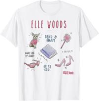 TVshow Elle Woods Legally Blonde Graphic Hearts Bruiser 2026 TShirt 100Cotton Unisexs Unisexs Y2k Oversized Tshirt Casual Tee XL white