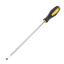 Superior 12 Inch Magnetic Screwdriver Ergonomic Rubber Handle Slotted Head A black