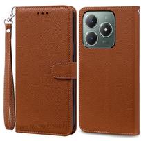 Dėklas Realme C61 Piniginės Odinis Atverčiamas Viršelis Dėklas Realme C61 Realme C 61 Telefono Dėklas Knygelės Viršelis Coque Fundas Korpusas For Realme C61 brown
