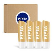 Nivea Vanilla Buttercream Lip Care Lip Balm 5g 4 pcs 5 pcs beige