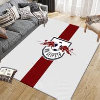 RB Leipzig Flannel Pattern Square Carpet,Area Rug,Carpet Rug for Living Room Bedroom Sofa Playroom Decor,Non-slip Floor Mat 40x60cm( 15x23in ) gray