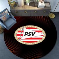 PSV Eindhoven,Round Area Rug,Carpet Rug for Living Room Bedroom Sofa Playroom Decor,Non-slip Floor Mat 80cmx80cm white
