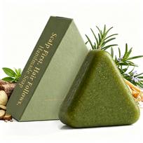 Rosemary Handmade Shampoo Soap 120g, Gentle Solid Shampoo Bar for Scalp Cleansing, Oil Control Hair Wash Soap 120g beige