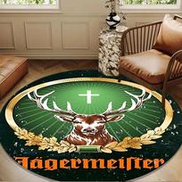 Jägermeister: The Spirit Of Tradition Round mat Home Decor, Chair rug For livingroom,Bedroom, doormat home decor Birthday Gift Christmas Gifts 100cmx100cm