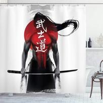 Japoniškas keramikos rankdarbis Vandeniui atsparus poliesterio audinys Vandeniui atsparus poliesterio audinys Vonios užuolaida 180 x 200cm su 12 kabliukų 150W180H(CM)59x71in