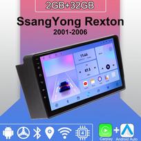 Android Carplay Automobilio Radijas SsangYong Rexton 2001-2006 Multimedia Grotuvas Galvos Vienetas Stereo GPS Navigacija BT WIFI 2+32GB 2+32GB