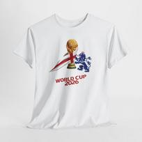 Anglijos futbolo rinktinė Pasaulio taurė 2026 Unisex medvilninis marškinėlis, Sportinis T-shirt. 2XL white
