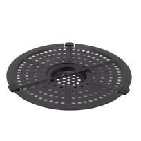16cm Fryer Replacement Grill Pan Stainless Steel Fryer Grill Pan with Oil Brush for Kitchen black