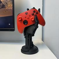 3D Cyberpunk Game Controller Stand | Multi-functional Desktop Organizer, Suitable for Controllers and Mobile Phones, Ideal Gift for Gamers red