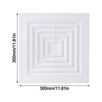 Plastikinės oro išleidimo grotelės Baltas ortakio šildymo angos Naujos vėsinimo angos Vonios kambarys 300x300mm