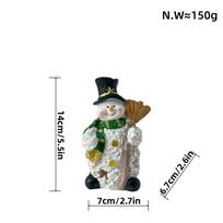 Latest Christmas Snowman Ornaments Tabletop Window Space Night Light Resin Craft Decoration Gift Idea Durable Durable gray