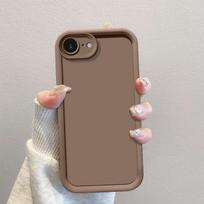 iPhone 16e dėklas iPhone 16e telefono dėklas iPhone 16e apsauginis dangtelis Atsparus smūgiams Matinis galinis dangtelis Apsauga Oda primenantis pojūtis iPhone 16e gray
