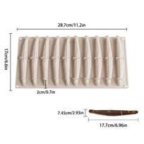 10-Cell Vanilla Pod Design Silicone Chocolate Mould Food Grade Silicone Cake Mold Kitchen Bakeware Dessert Baking Tools+ kava