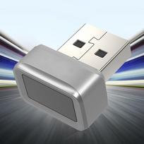 USB Fingerprint Key Reader FIDO U2F Biometric Fingerprint Scanner Windows Hello 360° Touch Speedy Matching  Key for PC China Mainland gray
