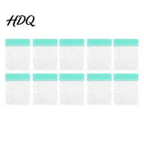 Portable Medicine Organizer Jewelry Travel Bag Sliding Lock Design Seal Pill Organizer Compact Ring Storage Case Multi-Colored Labels for Daily And 10pcs blue