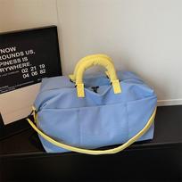 Large Capacity Gym Bag Women Men Lightweight Travel Duffel Shoulder Crossbody 20-35L Oxford Fabric Blue gray