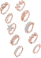 Europe United States Hot Zircon Nose Ring Fashion Opening Puncture Nose Ornaments Joker Personality Jewelry  Titanium 08 beige