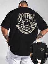 SPITFIRE Degantis gyventi Spausdintas Klasikinis 100% Medvilnės Vyriškas Moteriškas Marškinėliai Vasaros Rudens Kasdienis Sportas Šventė Atsitiktinis Laisvas Trumpomis Rankovėmis 5XL įvairiaspalvis