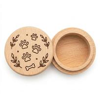 1Pcs Unfinished Wood Keepsake For Baby Teeth Hair & Memories Wooden Tooth Fairy Box Home Decor Birthday Gift A4