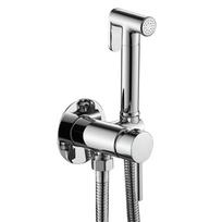 Shower Toilet Bidet Sprayer Set with Adjustable Pressure and Angle Valve for Personal Hygiene and Pet Cleaning white