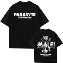 Anime Parasyte The Maxim MAYBE HUMANS ARE THE CLOSEST THING TO DEMONS ALIVE Graphic T Shirt Men's Women Casual Cotton T-shirts 2XL black