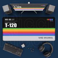 Gaming Mouse Pad Retro VHS Style Rubber Rug Non-slip Speed Deskmat Big KeyboardPad Cartoon Cool Mousepad Pc Accessories Mausepad 30cmx60cm(11.8x23.6inch) purple