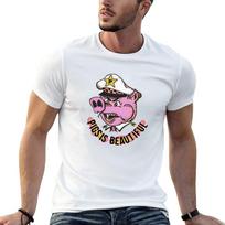 Pigs Is Beautiful T-Shirt Running Gym Short Sleeve Sports Tee XXL white