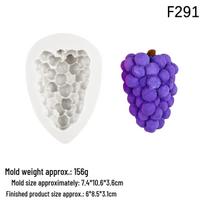 Vynuogės formos silikoninė forma šokoladui, pyragui, muilui ir dervos amatams purple
