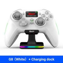 Smart Screen Wireless Game Controller with Hall Joystick Gamepad for PC Switch Android iOS RGB Macro Turbo Gyro With Charging Dock