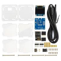 Time Temperature Humidity Digital Clock Kits DIY Clock Soldering Kit  Home Use 4*4cm