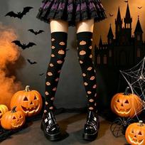 Halloween Thigh High Socks Costume Accessory Cosplay Stockings Adult Party Dress Up Small gray