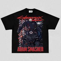 Adam Smasher Cyberpunk 2077 Vintage Anime Graphic Shirt T-Shirt Retro Tee 100 black