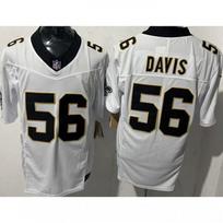 NFL New Orleans Saints Fan Jersey Short Sleeve T-Shirt Mens Football Uniform Style Embroidered Number 7 Or 41 White-56 Black Text