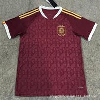 2026 Ispanijos Edition Futbolo Marškinėliai Vyriški Trumpomis Rankovėmis Futbolo Marškinėliai Kvėpuojantys Sportiniai Drabužiai M brown