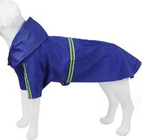 Dog Raincoat Corgi Cloak Style Puppy Waterproof Dog Clothes Reflective Pet Windproof Rainproof Hooded Raincoat for Dog M mėlyna