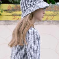 OTHEMENT by vocavaca Check Bucket Hat VC2433HT301M (2color) BLUE_F gray