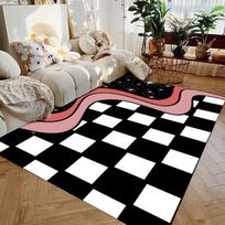 Tinklinės ir dryžuotos abstraktaus stiliaus kiliminės dangos svetainei svetainei miegamajam geometrinio stiliaus kilimai kambariui bendrabučiui 60*90cm gray