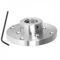 4-Inch Steel Wood Lathe Face Plate 1 Inch x 8 tpi Threaded With Set Screws white