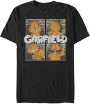 Nickelodeon Men's Big & Tall Four Square Garfield T-Shirt XXXXL juoda
