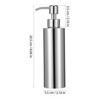 Nerūdijančio plieno muilo dozatorius 304 medžiaga 550 ml skysto muilo buteliukas virtuvei, vonios kambariui, modernaus stiliaus nerūdijančio plieno pompa gray