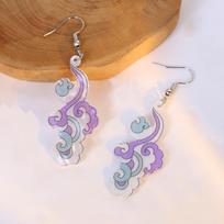 New Wave Cloud Earrings: High-End Creative Acrylic Accessories for Women gray