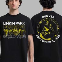 Linkin Park Denver Colorado From Zero World Tour 2026 Unisex T-Shirt Size S-3XL L black