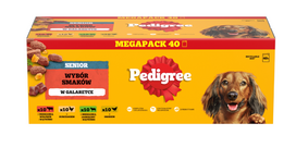 PEDIGREE Senior šlapias šunų maistas su želė, maišeliai, 40 x 100