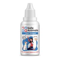 Safe Animals ausų lašai, 30 ml – ausų priežiūros lašai šunims ir katėms, kurių sudėtyje yra aktyvių sidabro formų