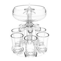 Shot Pourer Dispenser Shot Pourer Liquor Dispenser Cocktail Dispenser 6 Shots Party Drink Dispenser Shot Glass Holder Beverage white