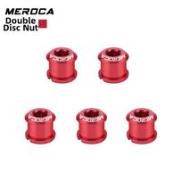5pcs 7075 Aluminum Alloy MTB Road Bike Chainring Screws  Bicycle Crankset Bike Accessories raudona