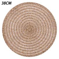Hand-Woven Jute Round Placemats, 15 Inch Heat-Resistant Non-Slip Table Mats For Farmhouse Boho Dining Decor