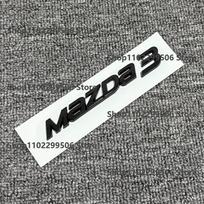 Juodas ABS emblema Mazda 3 2014-18 hečbekui sedanui Logotipas Automobilio priekinės grotelės bagažinė galinės durelės Ženklelis Lipdukas Kūrybiškas modifikavimas 14-16 Hatchback